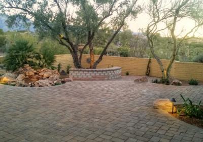 Paver Patio With Water Feature